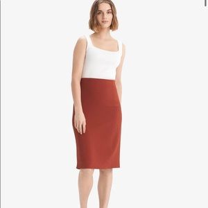MM Lafleur Dorchester Orange Knee-Length Pencil Skirt